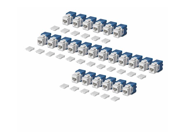 Cat6 Keystone Jack 24-Pack 180-Deg