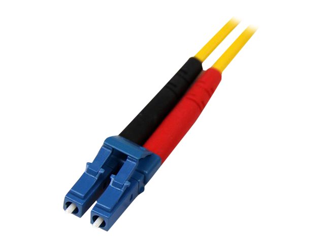 StarTech.com 10m Fiber Optic Cable - Single-Mode Duplex 9/125 - LSZH - LC/LC - OS1 - LC to LC Fiber Patch Cable (SMFIBLCLC10) - Patch cable - LC single-mode (M) to LC single-mode (M) - 10 m - fibre optic - duplex - 9 / 125 micron - OS1 - molded - yellow - for P/N: SFP100BBXDST, SFP100BBXUST, SFP10GBBXDST, SFP10GBBXUST, SFP10GBLRST, SFP10GBZRST