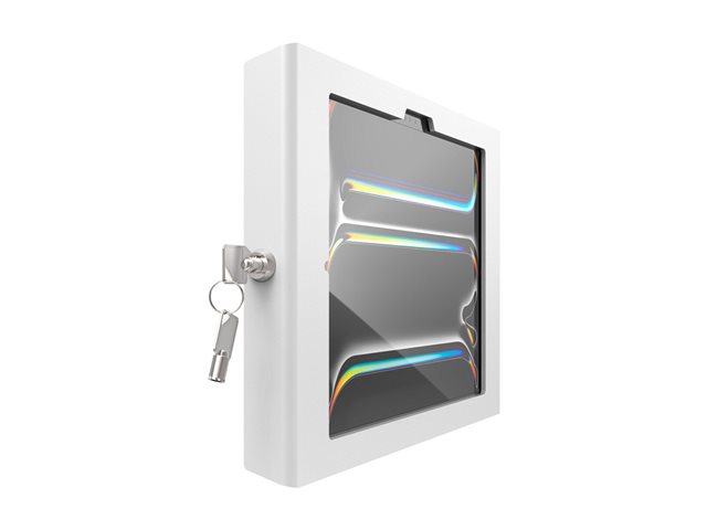 Compulocks iPad Pro M4 11\" (2024), Apex Secured Enclosure Wall Mount - Enclosure - for tablet - glass mount, space - lockable - high-grade aluminium - white - screen size: 11\" - mounting interface: 100 x 100 mm - wall-mountable
