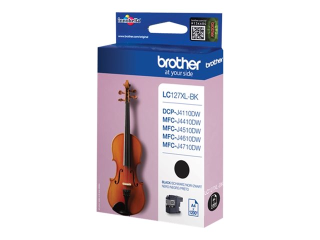 Brother LC127XLBK - Super High Yield - black - original - blister - ink cartridge - for Brother DCP-J4110DW, MFC-J4410DW, MFC-J4510DW
