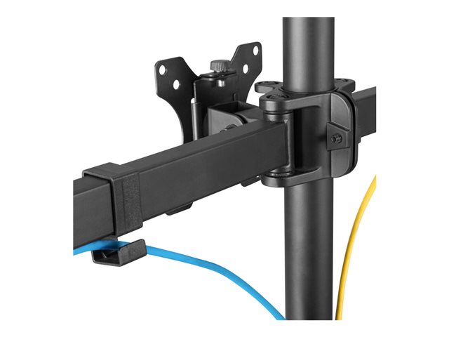 Neomounts FPMA-D550D3 - Mounting kit - full-motion - for 3 LCD displays - steel - black - screen size: 10\"-27\" - clamp mountable, grommet, desk-mountable