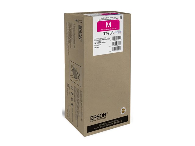 Epson T9733 - 192.4 ml - XL size - magenta - original - ink pack - for WorkForce Pro WF-C869R