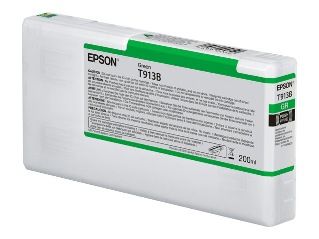 Epson T913B - 200 ml - green - original - ink cartridge - for SureColor P5000, SC-P5000, SC-P5000 STD Spectro, SC-P5000 Violet, SC-P5000 Violet Spectro