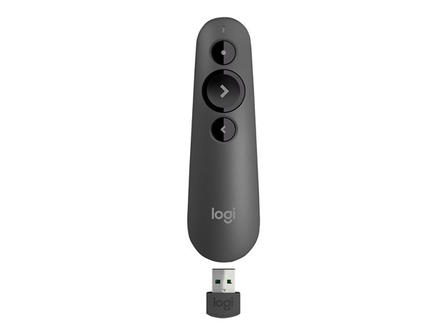 Logitech R500s - Presentation remote control - 3 buttons - graphite