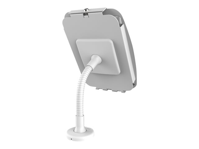 Compulocks Space Flex iPad Enclosure Stand - Mounting kit (flexible arm, enclosure) - for tablet - lockable - high-grade aluminium - white - screen size: 10.2\" - wall-mountable, surface mountable, counter top - for Apple 10.2-inch iPad (7th generation, 8th generation)