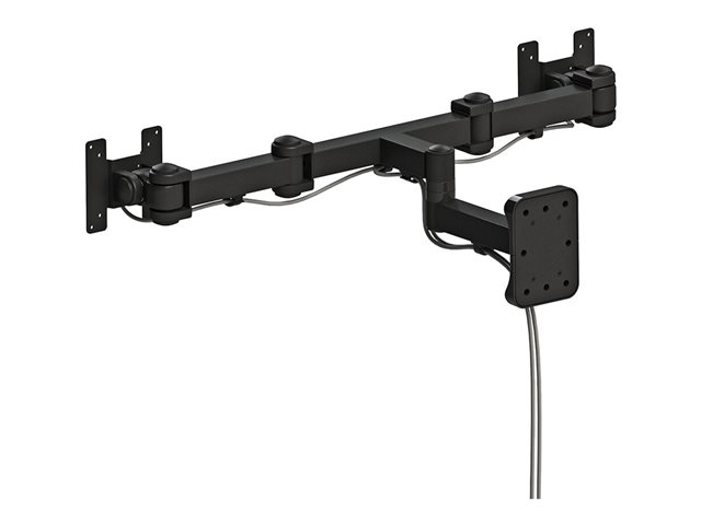 Neomounts FPMA-W960D - Bracket - full-motion - for 2 LCD displays - black - screen size: 10\"-27\" - wall-mountable