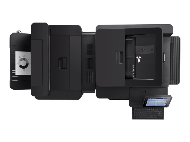HP LaserJet Enterprise Flow MFP M830z - Multifunction printer - B/W - laser - A3/Ledger (297 x 432 mm) (original) - A3 (media) - up to 56 ppm (copying) - up to 56 ppm (printing) - 1100 sheets - 33.6 Kbps - USB 2.0, Gigabit LAN, USB host