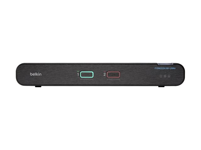 Belkin Universal Secure Dual-Head - 2nd Generation - KVM / audio switch - 2 x KVM / audio - 1 local user - desktop - TAA Compliant