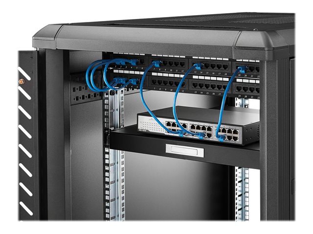 StarTech.com 1U Sliding Server Rack Mount Keyboard Shelf Tray - 55lbs - 22\" Deep Steel Pull Out Drawer for 19\" AV, Network Equipment Rack (SLIDESHELFD) - Rack keyboard shelf - black - for P/N: RK1536BKF, RK1836BKF, RK2537BKM, RK3236BKF, RK4236BKB, RK4242BK24, RK4242BK30
