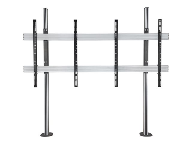 B-TECH System X - Stand - bolt-down - black with black column - mounting interface: up to 600 x 400 mm - floor mountable