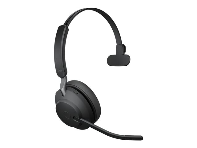 Jabra Evolve2 65 UC Mono - Headset - on-ear - convertible - Bluetooth - wireless - USB-A - noise isolating - black
