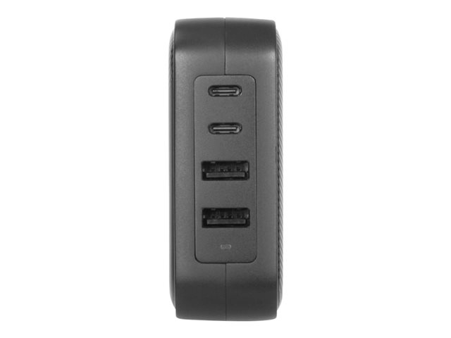 Targus - Power adapter - GaN - 100 Watt - PD - 4 output connectors (2 x USB-C, 2 x 9 pin USB Type A) - black
