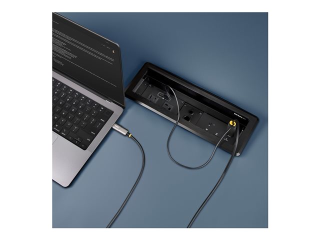 StarTech.com 50ft (15.2m) USB-C to HDMI 2.0 Active Optical Cable, 4K 60Hz - HDMI cable - 24 pin USB-C male to HDMI, USB (power only) male - 15.2 m - shielded/fibre optic - black - Active Optical Cable (AOC), 4K60Hz (3840 x 2160) support, active, Unidirectional