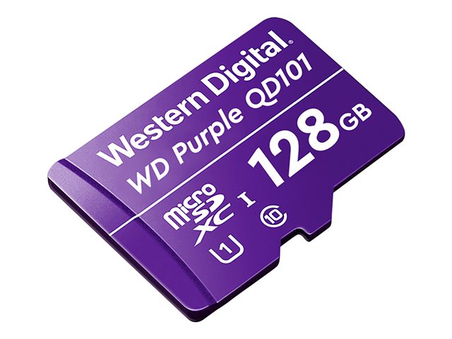 WD Purple - Flash memory card - 128 GB - UHS-I U1 / Class10 - microSDXC - purple