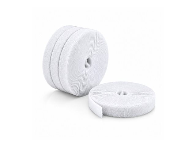 4-pack 4.6m Hook and Loop Roll white