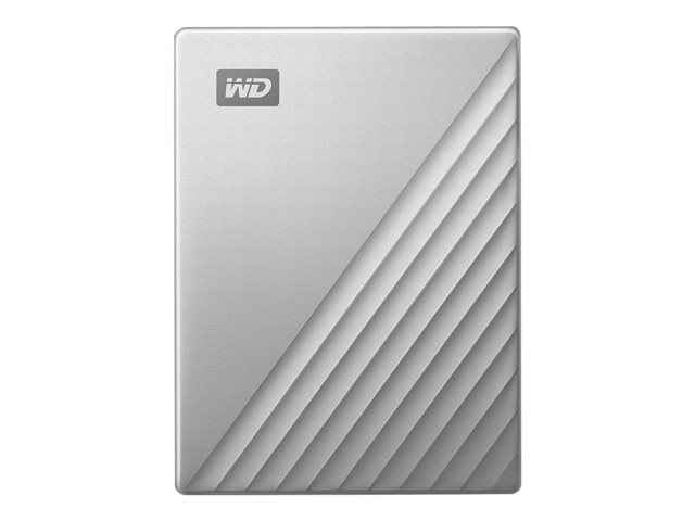WD My Passport Ultra WDBC3C0020BSL - Hard drive - encrypted - 2 TB - external (portable) - USB 3.0 (USB-C connector) - 256-bit AES - silver