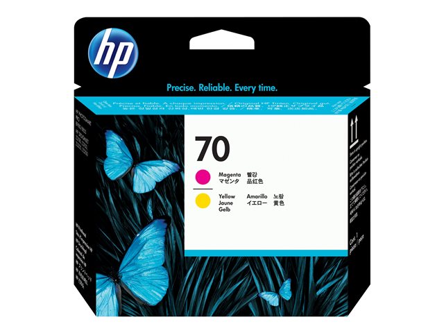 HP 70 - Yellow, magenta - printhead - for DesignJet SD Pro MFP, Z2100, Z3100, Z3200, Z5200, Z5400, Photosmart Pro B8850, Pro B9180