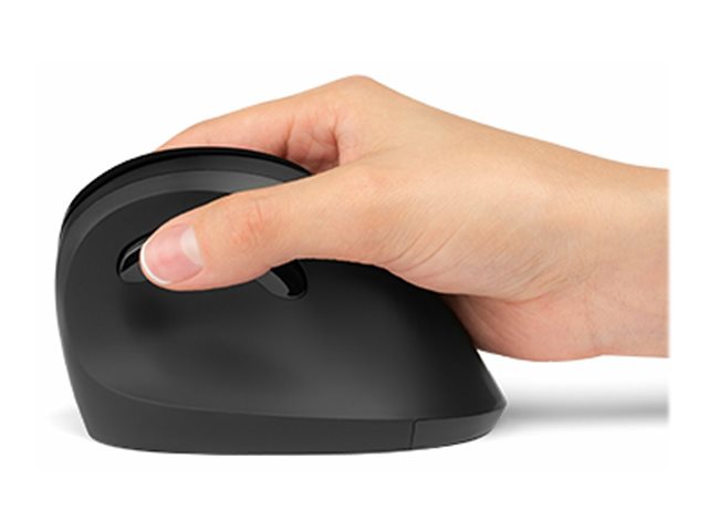 Kensington Pro Fit Ergo Vertical Wireless Mouse - Vertical mouse - ergonomic - right-handed - 6 buttons - wireless - 2.4 GHz - USB wireless receiver - black