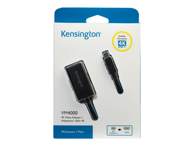 Kensington VM4000 4K Video Adapter - Adapter - Mini DisplayPort male to HDMI female