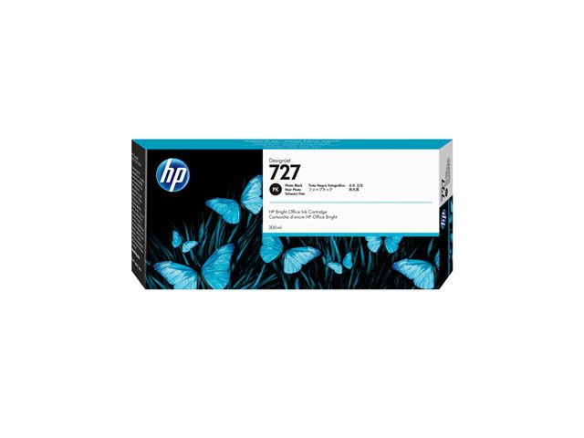 HP 727 - 300 ml - high capacity - photo black - original - DesignJet - ink cartridge - for DesignJet T1500, T1530, T2500, T2530, T920, T930