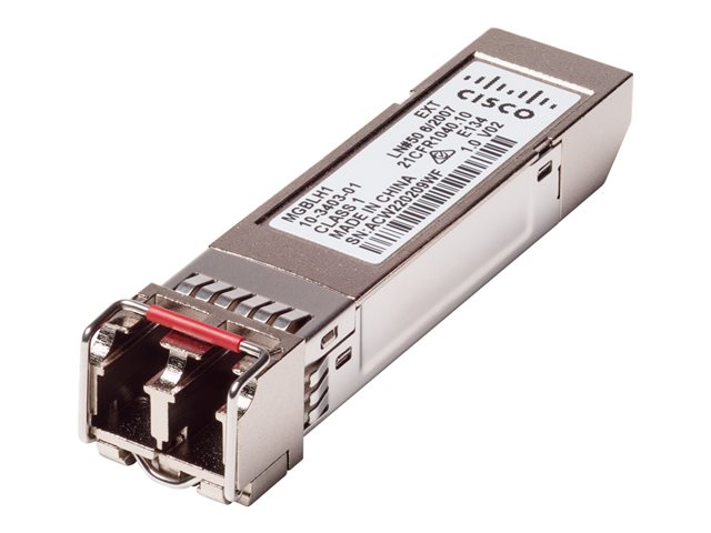Cisco Small Business MGBLH1 - SFP (mini-GBIC) transceiver module - 1GbE - 1000Base-LH - LC - up to 40 km - 1310 nm - for Business 110 Series, 220 Series, 350 Series, Small Business SF350, SF352, SG250, SG350