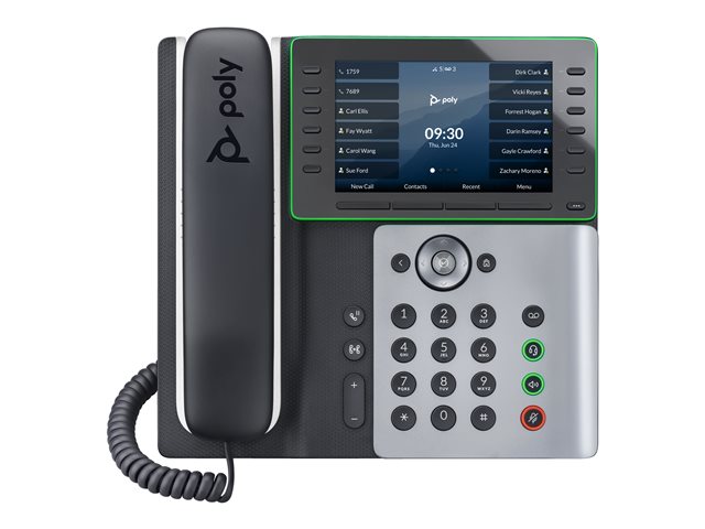 Poly Edge E550 IP Phone and PoE-enabled - Replaces Poly SKU 2200-87050-025