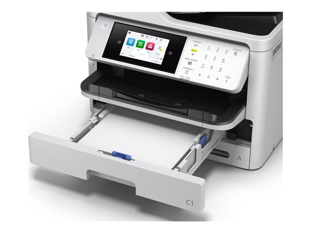 Epson WorkForce Pro WF-M5899DWF - Multifunction printer - B/W - ink-jet - 216 x 297 mm (original) - A4/Legal (media) - up to 25 ppm (printing) - 330 sheets - 33.6 Kbps - USB 2.0, Gigabit LAN, Wi-Fi(ac)
