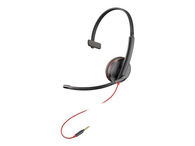 Poly Blackwire 3215 Monaural USB-C Headset +3.5mm Plug +USB-C/A Adapter (Bulk) - Replaces Poly SKU 209750-101