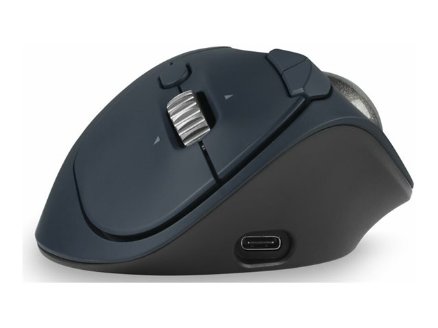Kensington Pro Fit Ergo TB550 Trackball EQ - Trackball - ergonomic - optical - 9 buttons - wireless - 2.4 GHz, Bluetooth - USB wireless receiver - blue-grey, black - retail - colour box