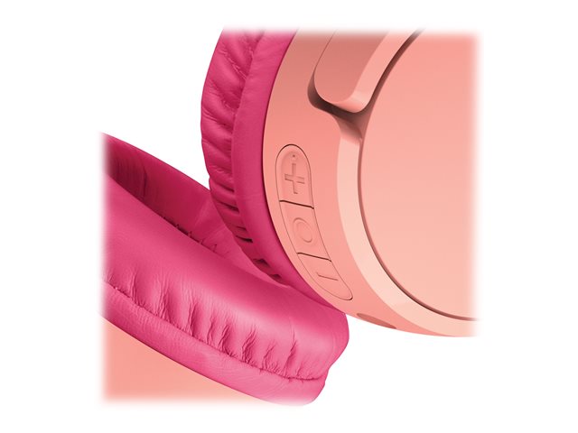 Belkin SoundForm Mini - Headphones with mic - on-ear - Bluetooth - wireless, wired - 3.5 mm jack - pink