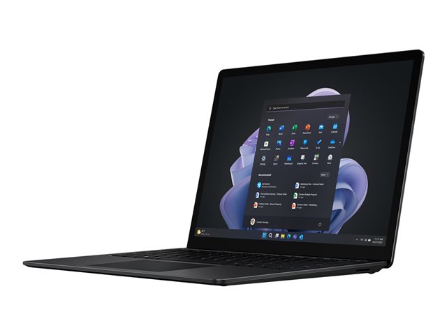 Microsoft Surface Laptop 5 for Business - Intel Core i7 - 1265U / up to 4.8 GHz - Evo - Win 11 Pro - Intel Iris Xe Graphics - 16 GB RAM - 512 GB SSD - 15\" touchscreen 2496 x 1664 - Wi-Fi 6 - matte black - kbd: French