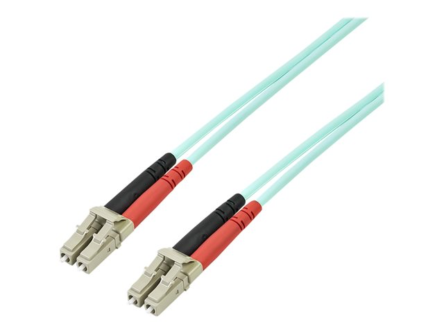 StarTech.com 3m Fiber Optic Cable - 10 Gb Aqua - Multimode Duplex 50/125 - LSZH - LC/LC - OM3 - LC to LC Fiber Patch Cable - Patch cable - LC multi-mode (M) to LC multi-mode (M) - 3 m - fibre optic - duplex - 50 / 125 micron - OM3 - halogen-free - aqua - for P/N: J9152AST, MASFP10GBSR, SFP10GBLRMST, SFP10GBSRST, SFP10GSRSST, SFP10GSRXST