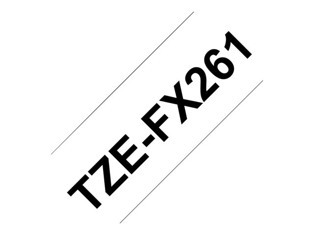 P-Touch TZE-FX261 black on white 36mm