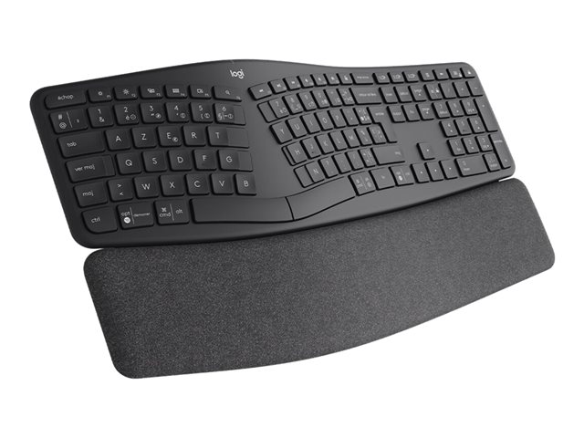 Logitech ERGO K860 - Keyboard - wireless - 2.4 GHz, Bluetooth 5.0 - AZERTY - French - graphite