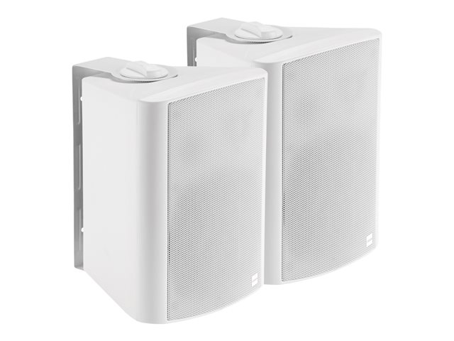 VISION Professional Active 5.25\" Wall Speakers - LIFETIME WARRANTY - 2 x 15w (RMS) - 2-way - 1 x minijack input  / 1 x 2-Phono input (summed) - internal power supply - C wall brackets included - white