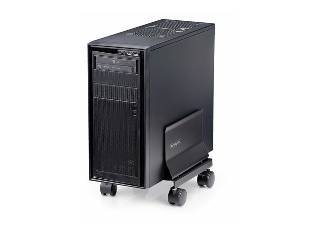 StarTech.com Computer Tower Cart Rolling CPU Caddy w/ Wheels, Adjustable - Cart - for personal computer - steel - black