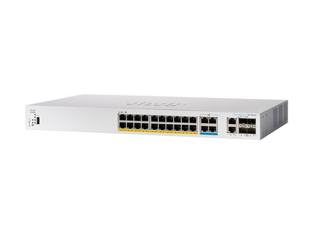 Cisco Catalyst 1300-24MGP-4X - Switch - L3 - Managed - 16 x 10/100/1000 (PoE+) + 8 x 2.5G (PoE+) + 4 x 10 Gigabit SFP+ - rack-mountable - PoE+ (195 W)