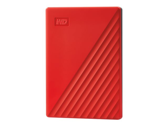 WD My Passport WDBYVG0020BRD - Hard drive - encrypted - 2 TB - external (portable) - USB 3.2 Gen 1 - 256-bit AES - red