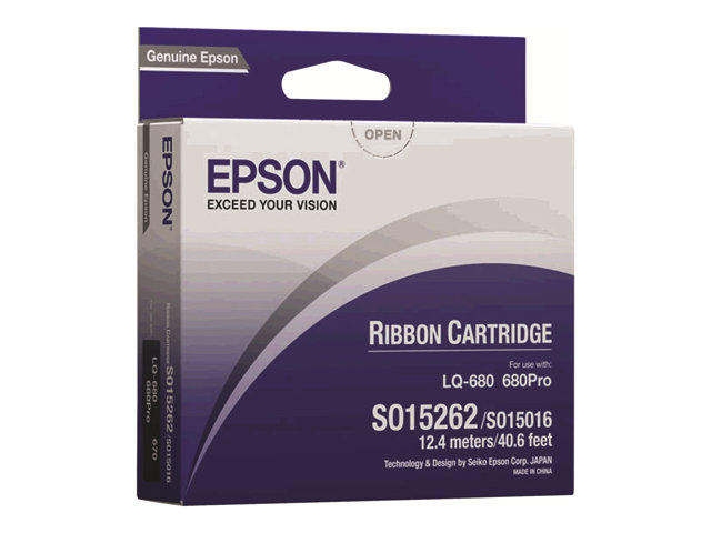 Epson - Black - printer fabric ribbon - for LQ 1060, 2500, 2500+, 2550, 670, 680, 680Pro