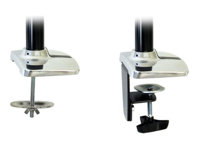 Ergotron LX - Mounting kit (articulating arm, desk clamp mount, extension adapter, grommet-mount base, 7\" post) - for LCD display - polished aluminium - screen size: up to 34\"