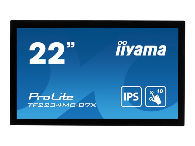 22\"WIDE LCD Open Frame Projective Capacitive Bezel Free 10-Points Touch Screen, 1920 x 1080, IPS panel, LED Bl., Flat Bezel Free Glass Front, Anti-fingerprint coating, Touch Through-Glass functionality (Max. 6mm), VGA, HDMI, DisplayPort, 305 cd/m2, 1