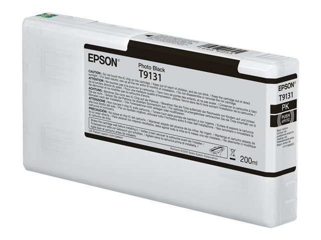 Epson T9131 - 200 ml - photo black - original - ink cartridge - for SureColor P5000, SC-P5000, SC-P5000 STD Spectro, SC-P5000 Violet, SC-P5000 Violet Spectro