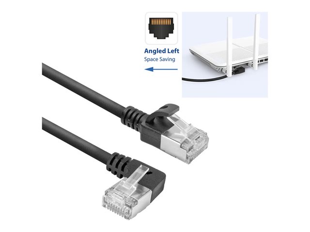 CAT6A U/FTP SLM L-ANG BK 0.15M. 1 stk