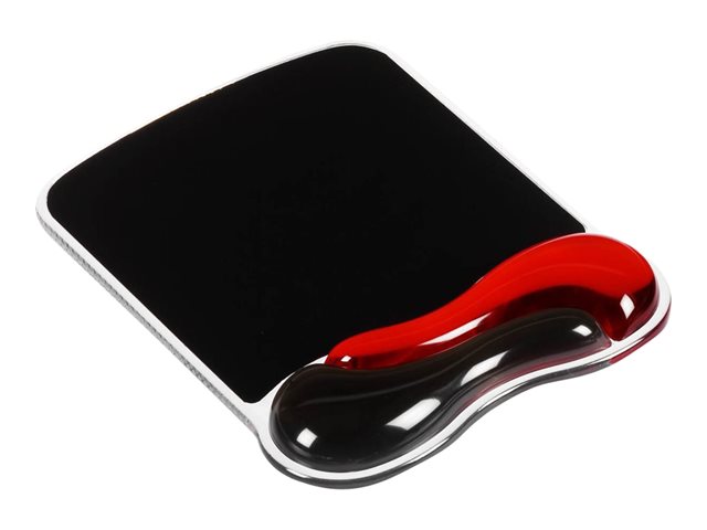 Kensington Duo Gel Mouse Pad Wrist Rest - Mouse pad with wrist pillow - black, red - TAA Compliant