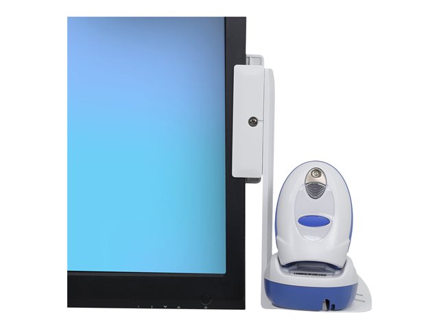 Ergotron StyleView - Mounting kit (angle brackets, mounting hardware, VESA mount bracket, P/L lockout hardware, angle shelf) - for scanner - white - side of a monitor