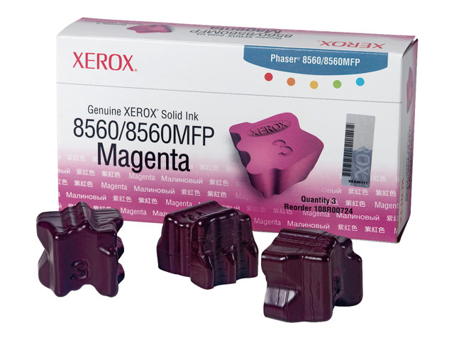 Xerox Phaser 8560MFP - 3-pack - magenta - solid inks - for Phaser 8560