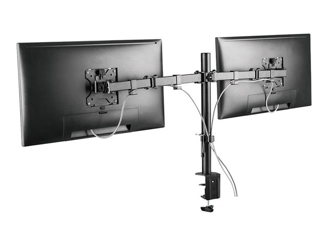Neomounts FPMA-D550D - Mounting kit - full-motion - for 2 LCD displays - steel - black - screen size: 10\"-32\" - clamp mountable, grommet, desk-mountable