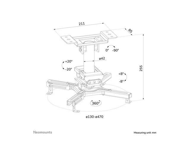 Neomounts Beamer ceiling mount