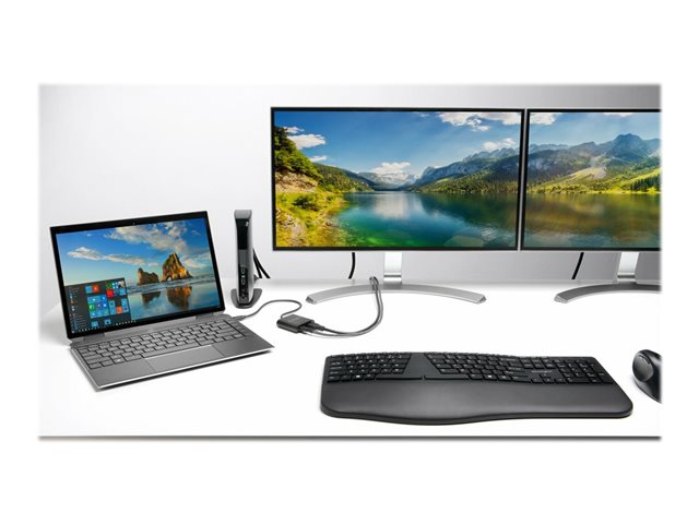 Kensington Pro Fit Ergo Wireless Keyboard - Keyboard - wireless - 2.4 GHz, Bluetooth 4.2 - French - black