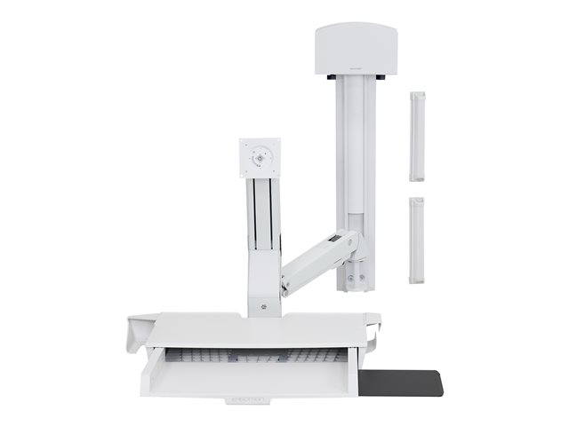 Ergotron StyleView - Mounting kit (CPU holder, keyboard tray, monitor mount) - for LCD display / PC equipment - small CPU holder - aluminium, high-grade plastic - white - screen size: up to 24\"